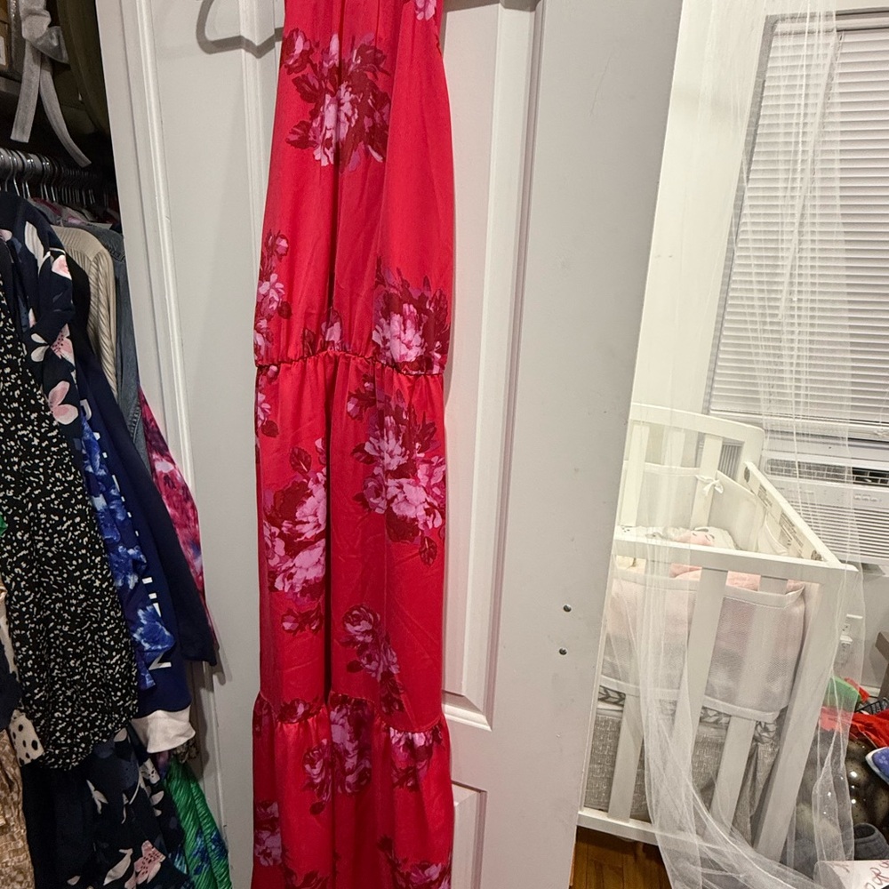 Floral Pink Maxi Dress